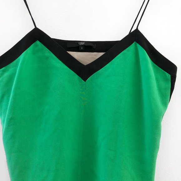 TIBI Two-tone silk crepe de chine camisole Size 2 - Picture 6 of 11